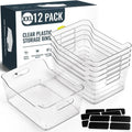 ClearNest Clear Organizer Bins – Designer-Friendly Storage Living Room Shelf - XXL Large - Kitchen Storage &
