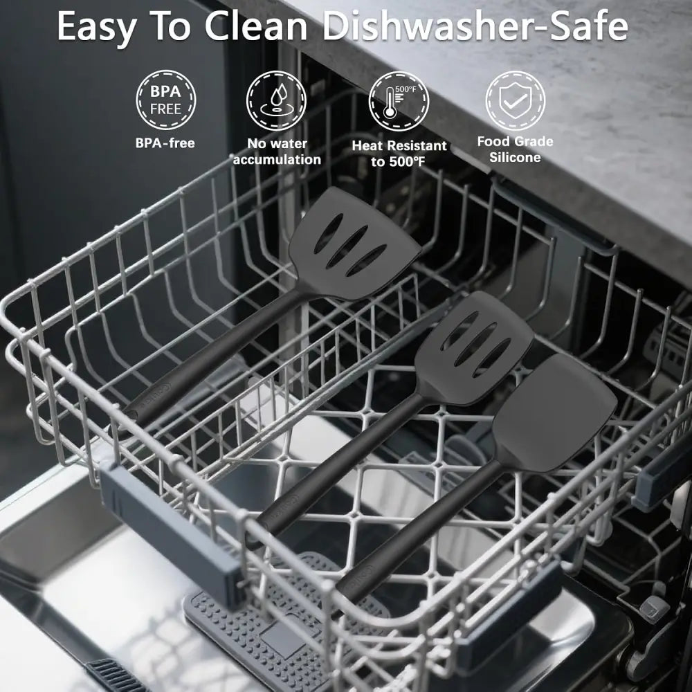 Coukre Silicone Kitchen Tools – Clutter-Free Kitchen Drawer Storage 14 Essential Pieces in One Coordinated Set