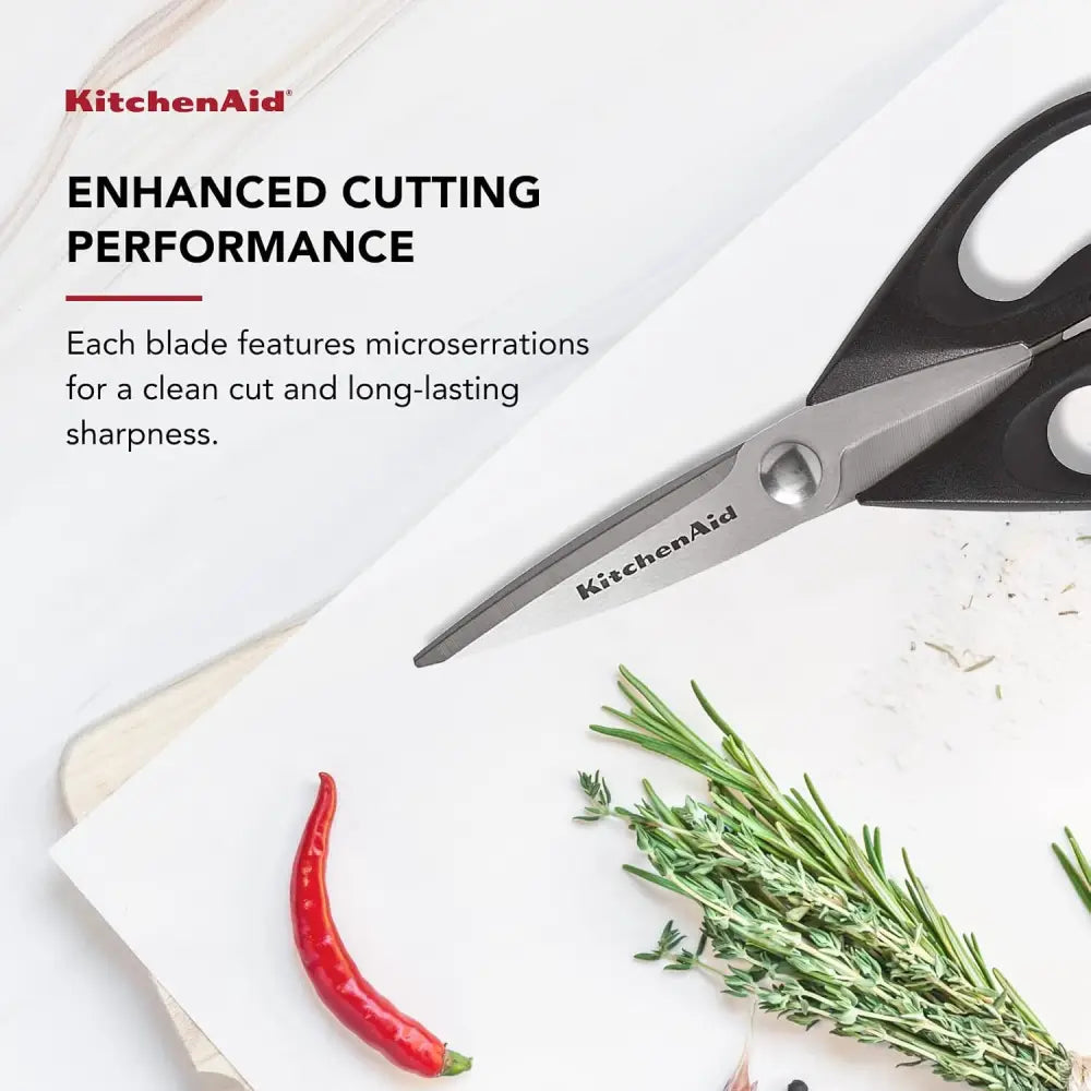 KitchenAid All-Purpose Kitchen Shears with Protective Sheath – Soft-Grip Non-Slip Handle Shears to Reduce Hand Fatigue