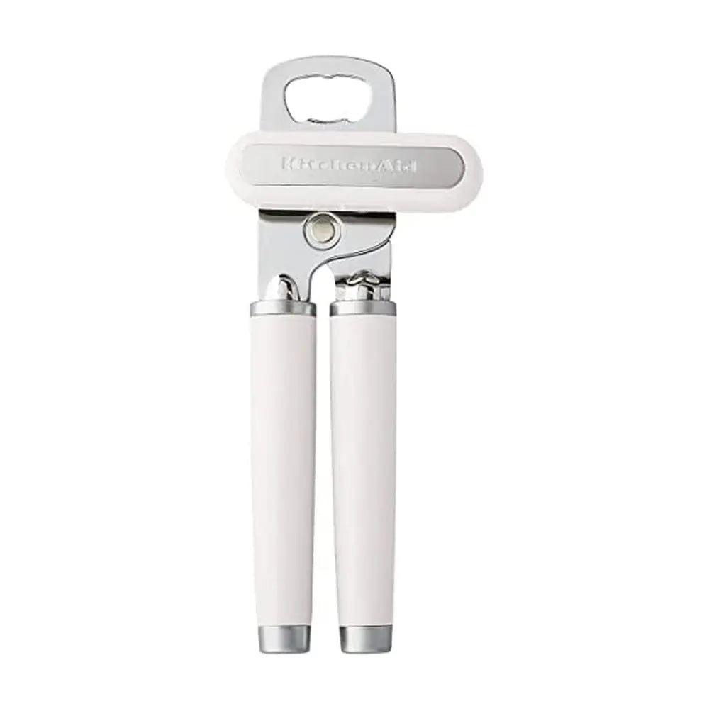 KitchenAid Classic Multifunction Can Opener – Smooth-Edge Cutting Wheel for Safer Weeknight Cooking - White - 8.34-Inch