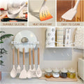 Umite Chef Complete Cooking Utensil Set in Wooden Handle Silicone – Bridal Shower and Wedding Gift for Her First