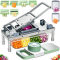 Veggie Chop Pro – Time-Saving Food Chopper for Home Cooks One Tool Replaces a Mandoline and Grater - 8 Blade